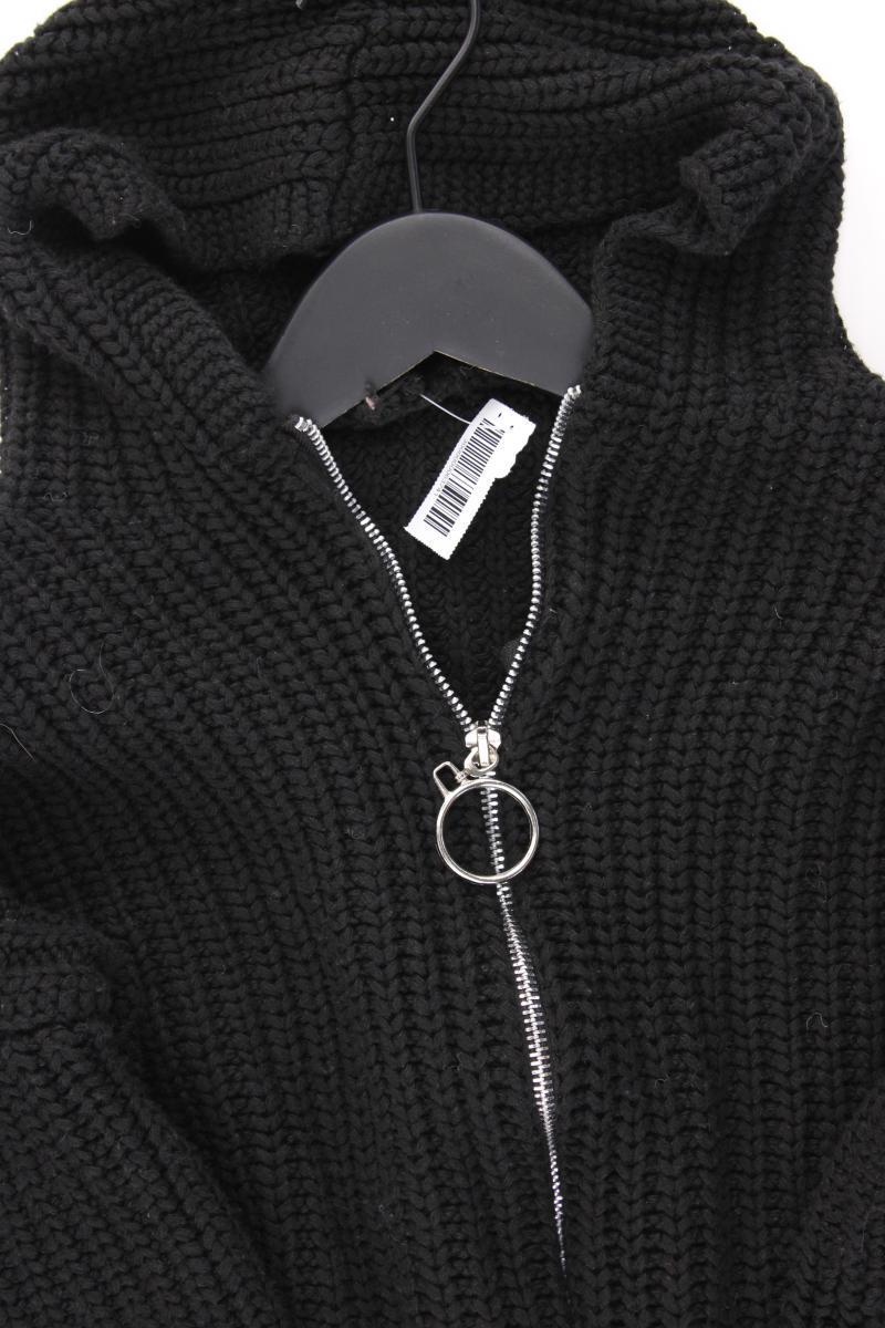 Shein Crop Sweatjacke Gr. S 3/4 Ärmel schwarz aus Polyester