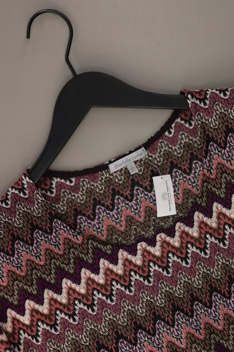 Charlotte Russe Häkelshirt Gr. S Kurzarm mehrfarbig aus Polyester