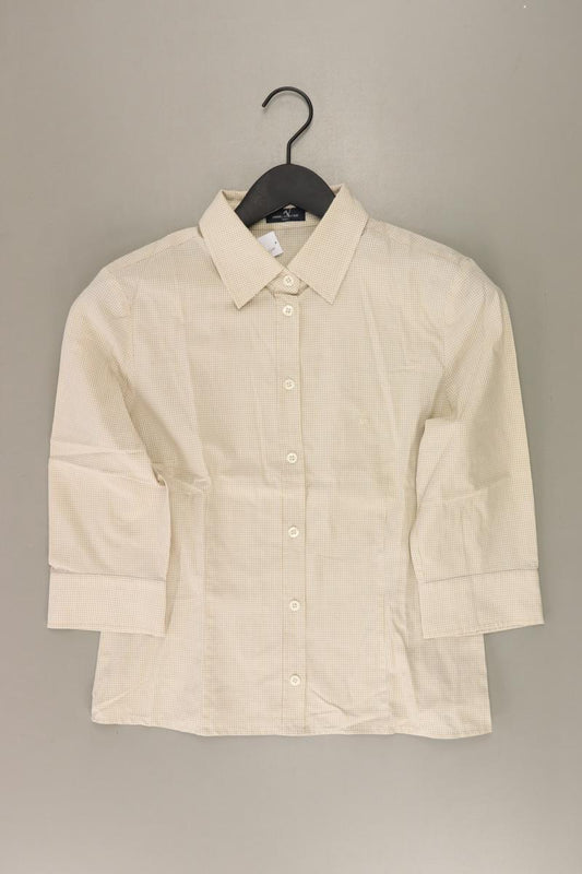Daniel Hechter Karobluse Gr. 40 kariert 3/4 Ärmel gelb aus Baumwolle