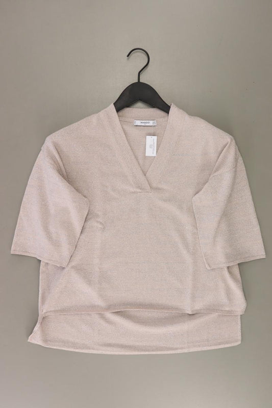 Mango Strickshirt Gr. M 3/4 Ärmel mit Glitzer rosa