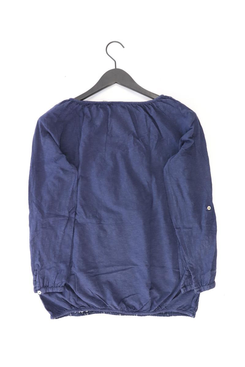Best Connections Langarmbluse Gr. 38 mit Pailletten blau