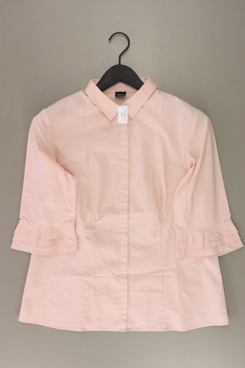 s.Oliver Selection Bluse Gr. 42 3/4 Ärmel rosa aus Baumwolle