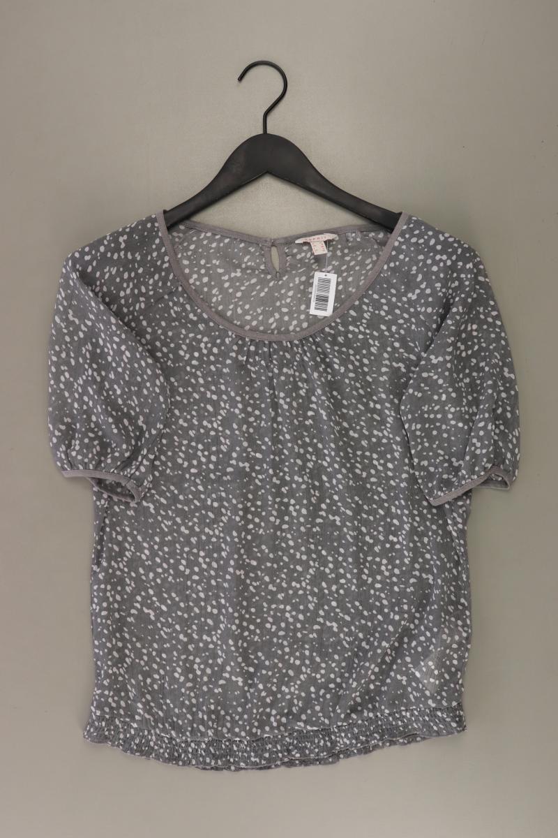Esprit Kurzarmbluse Gr. 34 grau aus Polyester