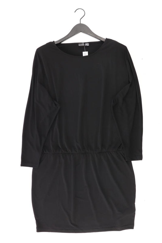 Langarmkleid Gr. 44 schwarz aus Polyester