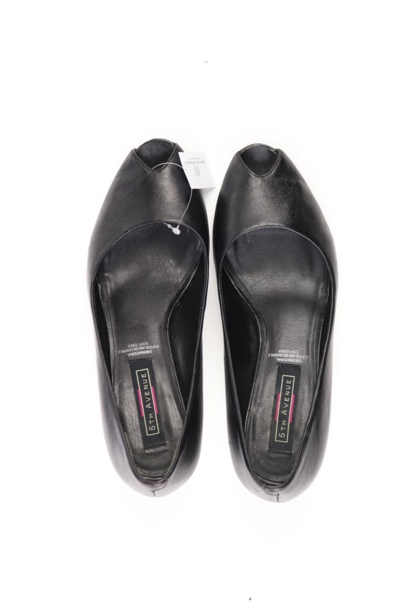 5TH AVENUE Peep Toes Gr. 37 schwarz aus Leder