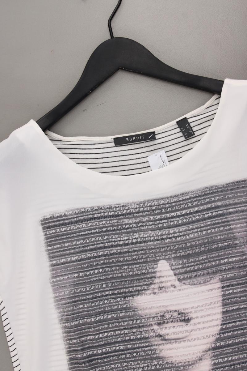 Esprit Kurzarmbluse Gr. XS creme aus Viskose