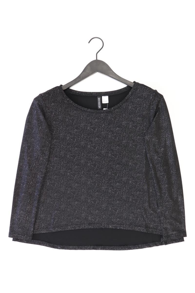 H&M Longsleeve-Shirt Gr. S Langarm mit Glitzer schwarz