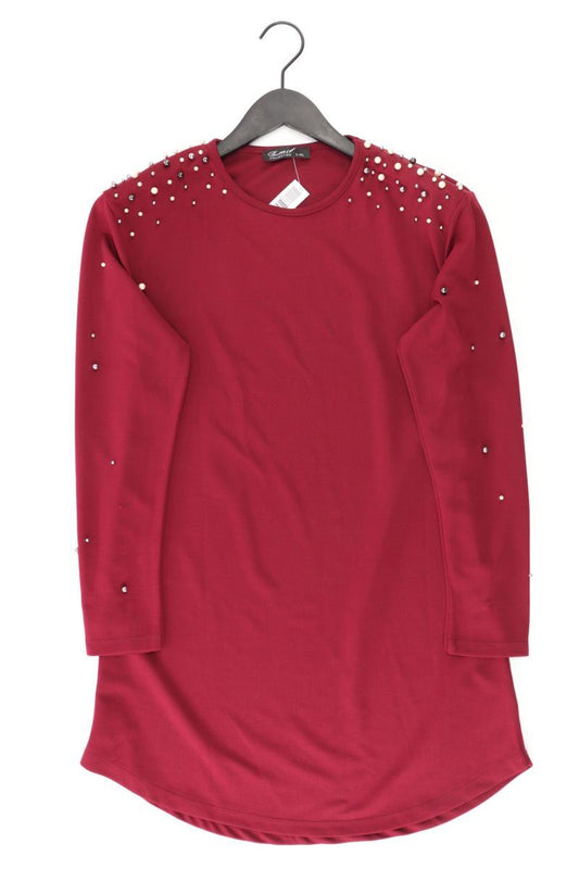 Langarmkleid Gr. L rot aus Polyester