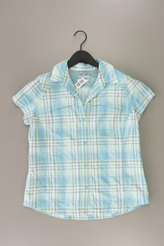Columbia Karobluse Gr. L kariert Kurzarm türkis aus Nylon