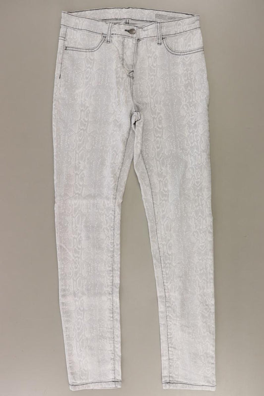Skinny Jeans Gr. 40 mit Tierdruck grau aus Baumwolle