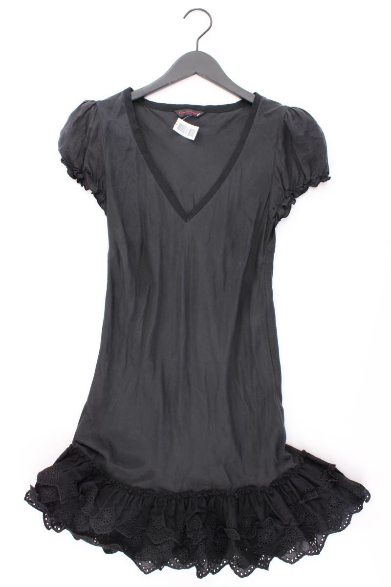 miss selfridge Kurzes Seidenkleid Gr. 40 Kurzarm schwarz