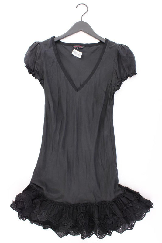 miss selfridge Kurzes Seidenkleid Gr. 40 Kurzarm schwarz