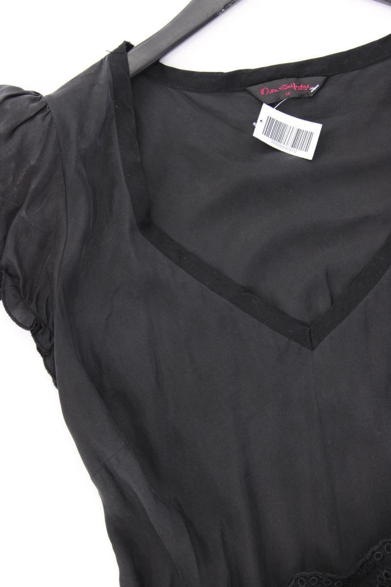 miss selfridge Kurzes Seidenkleid Gr. 40 Kurzarm schwarz