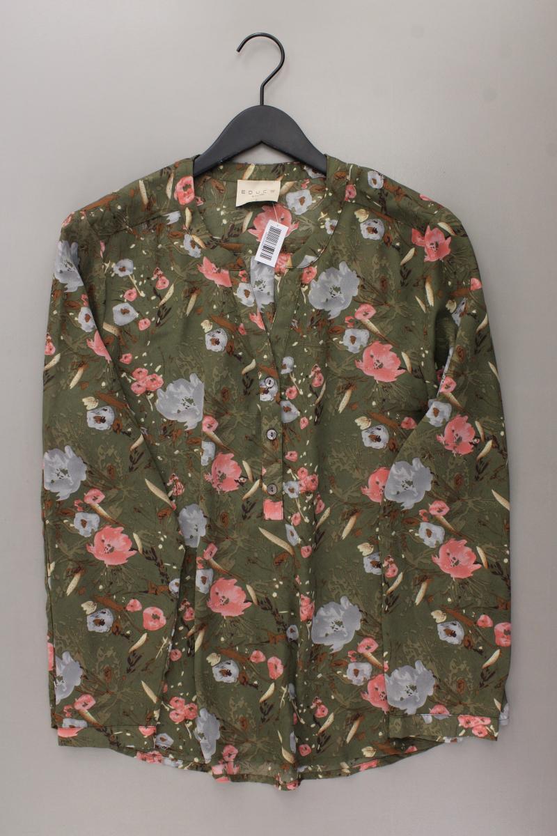 Culture Langarmbluse Gr. XL mit Blumenmuster olivgrün aus Polyester