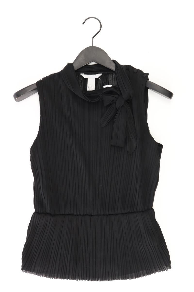 H&M Schluppenbluse Gr. S Ärmellos schwarz aus Polyester