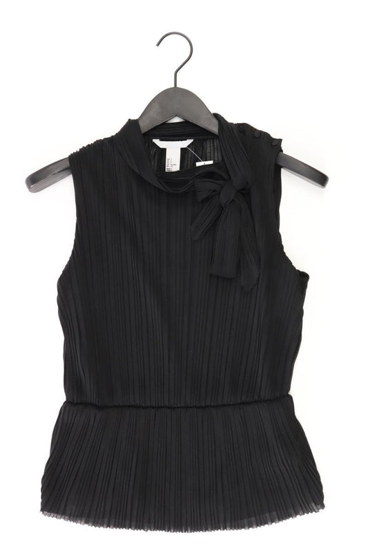 H&M Schluppenbluse Gr. S Ärmellos schwarz aus Polyester