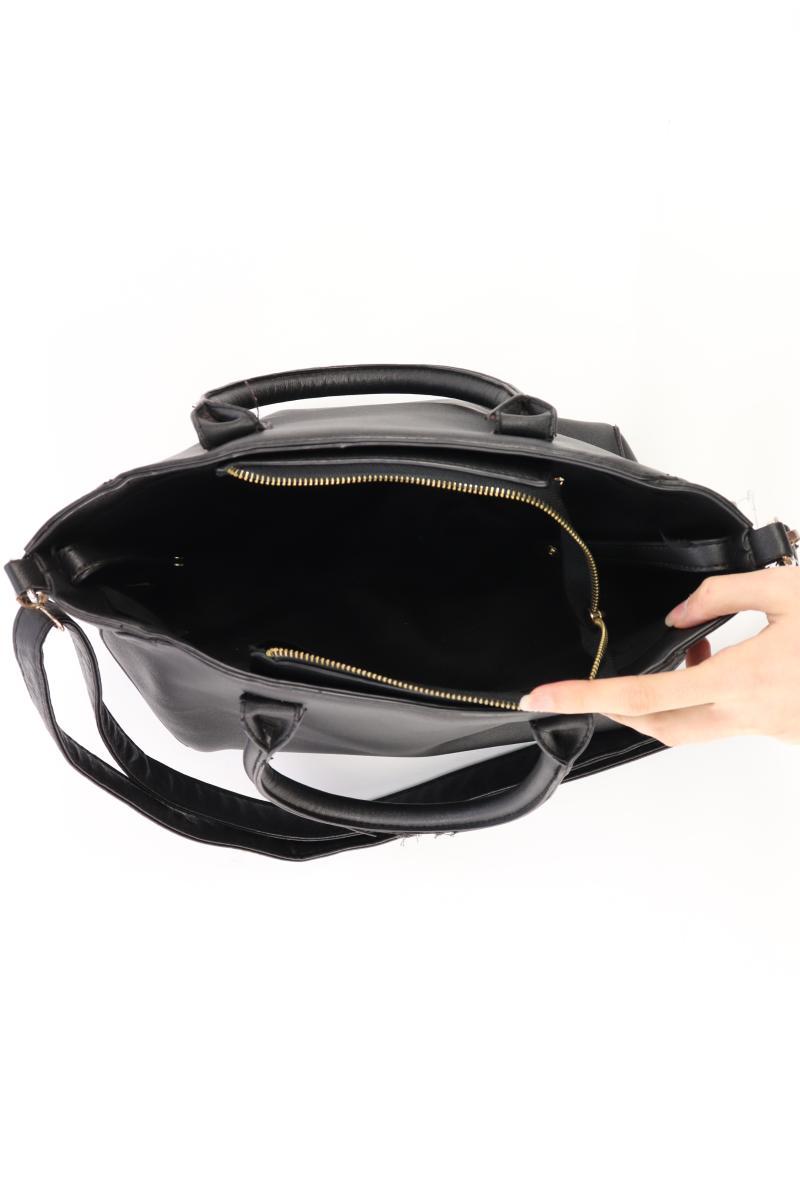 Henkeltasche schwarz aus Polyurethan
