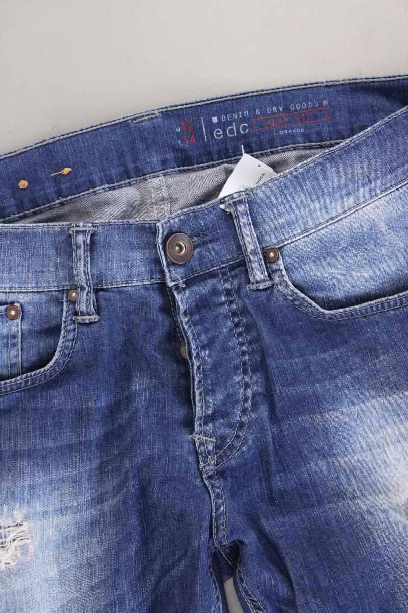 edc by Esprit Slim Jeans für Herren Gr. W32/L34 Modell Dragon Fit blau