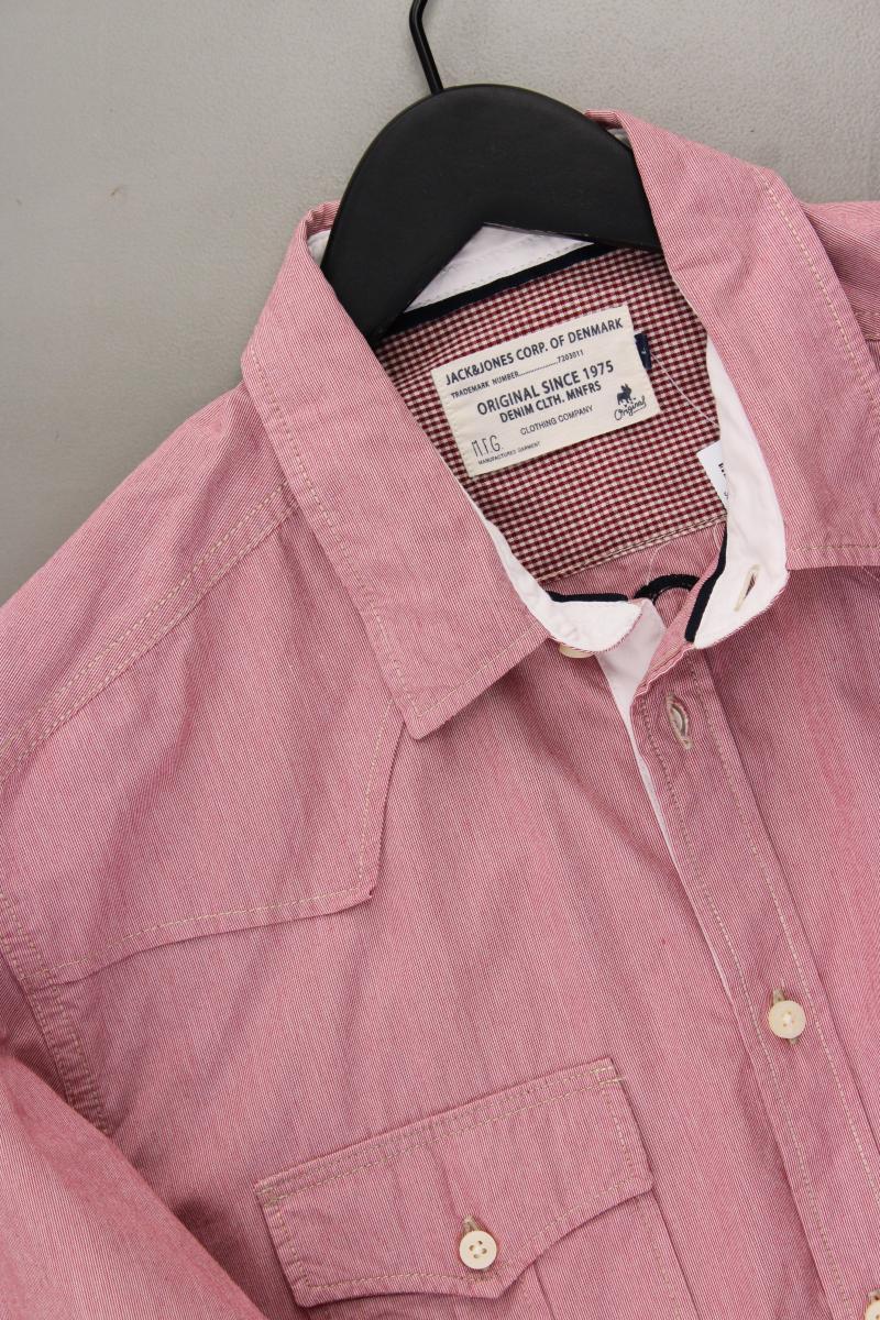 Jack & Jones Langarmhemd für Herren Gr. L rosa aus Baumwolle