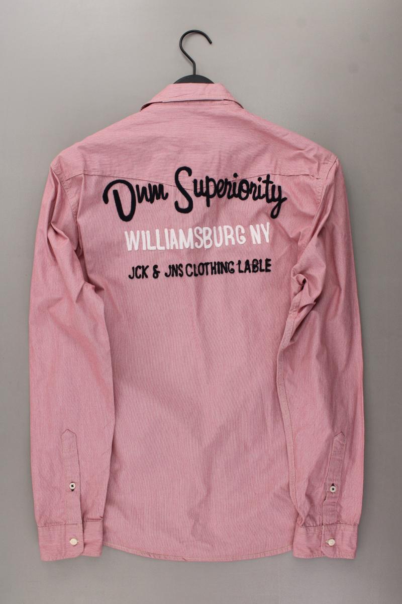 Jack & Jones Langarmhemd für Herren Gr. L rosa aus Baumwolle