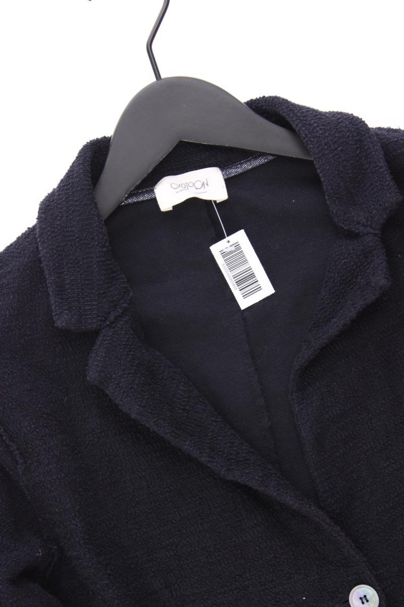 Cartoon Strickblazer Gr. 44 blau aus Baumwolle