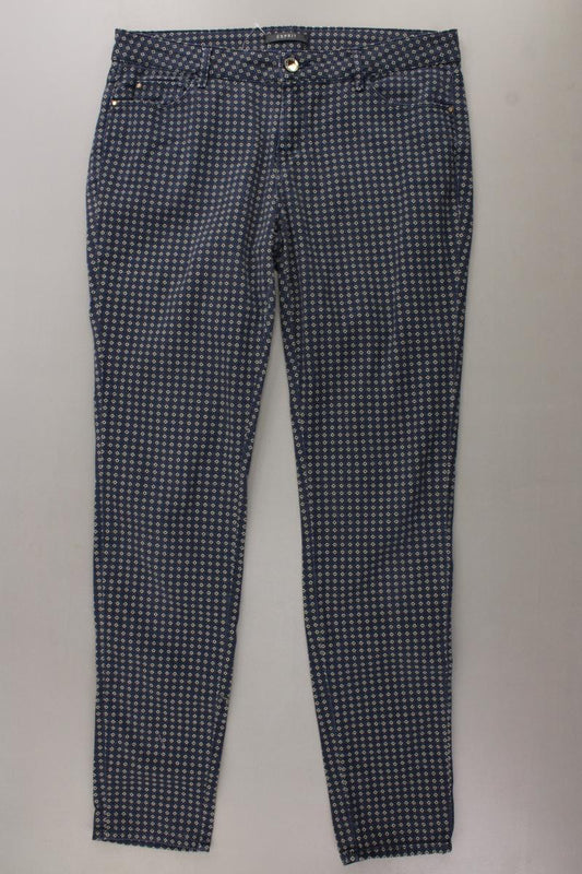 Esprit Five-Pocket-Hose Gr. 40 geometrisches Muster blau aus Baumwolle