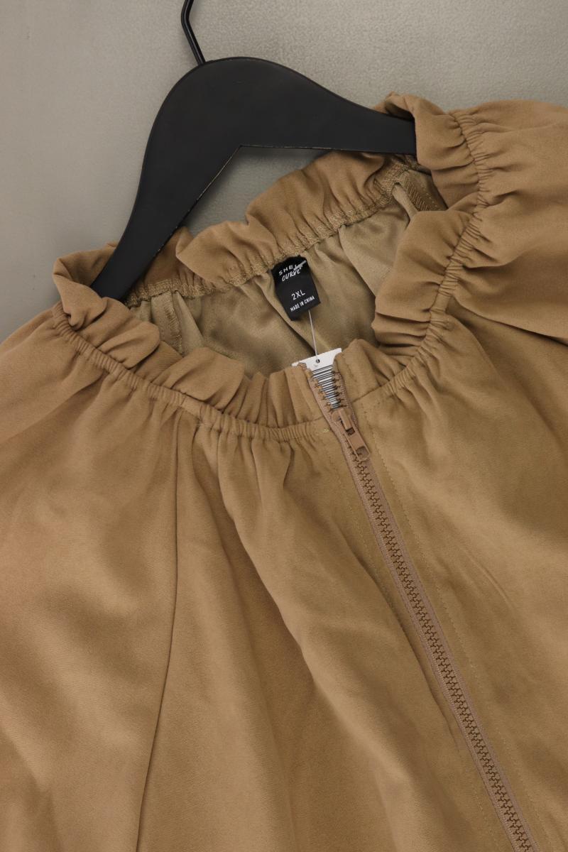 Übergangsjacke Gr. XXL neuwertig braun aus Polyester