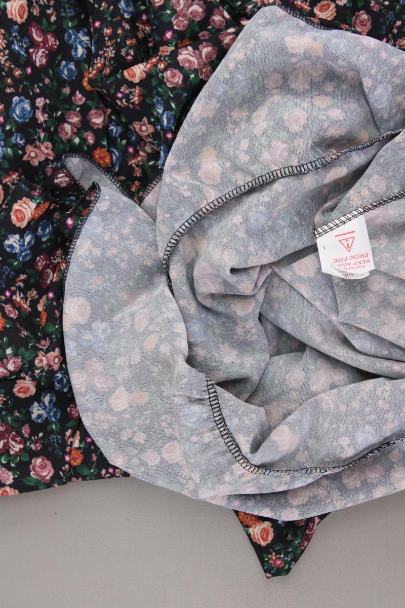 BOOHOO Kurzes Kleid mit Ballonärmeln Gr. 48 mit Blumenmuster neu mit Etikett