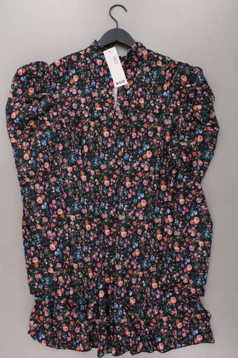 BOOHOO Kurzes Kleid mit Ballonärmeln Gr. 48 mit Blumenmuster neu mit Etikett