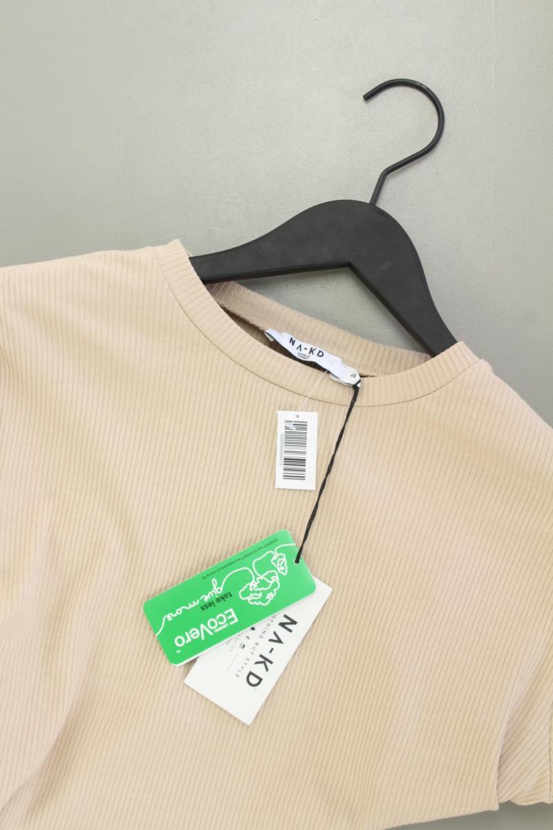 NA-KD Longsleeve-Shirt Gr. 48 neu mit Etikett Langarm braun aus Viskose