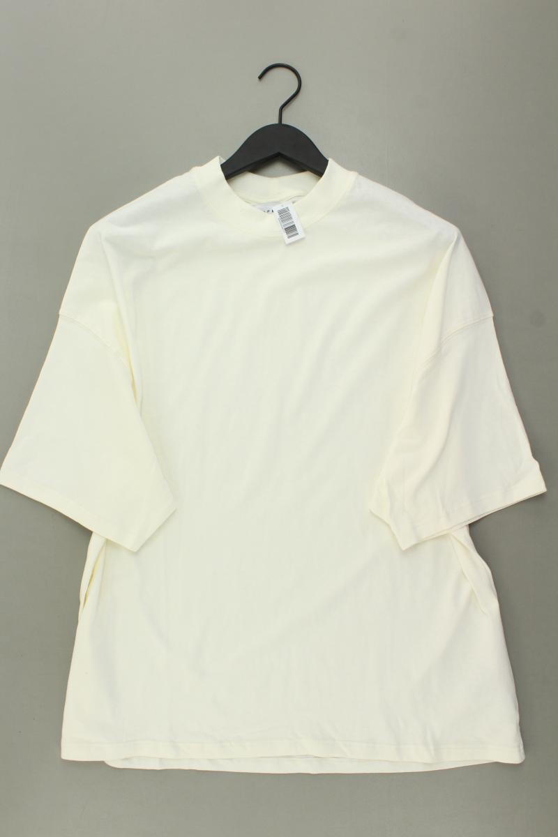 Topman T-Shirt für Herren Gr. M Kurzarm creme aus Baumwolle
