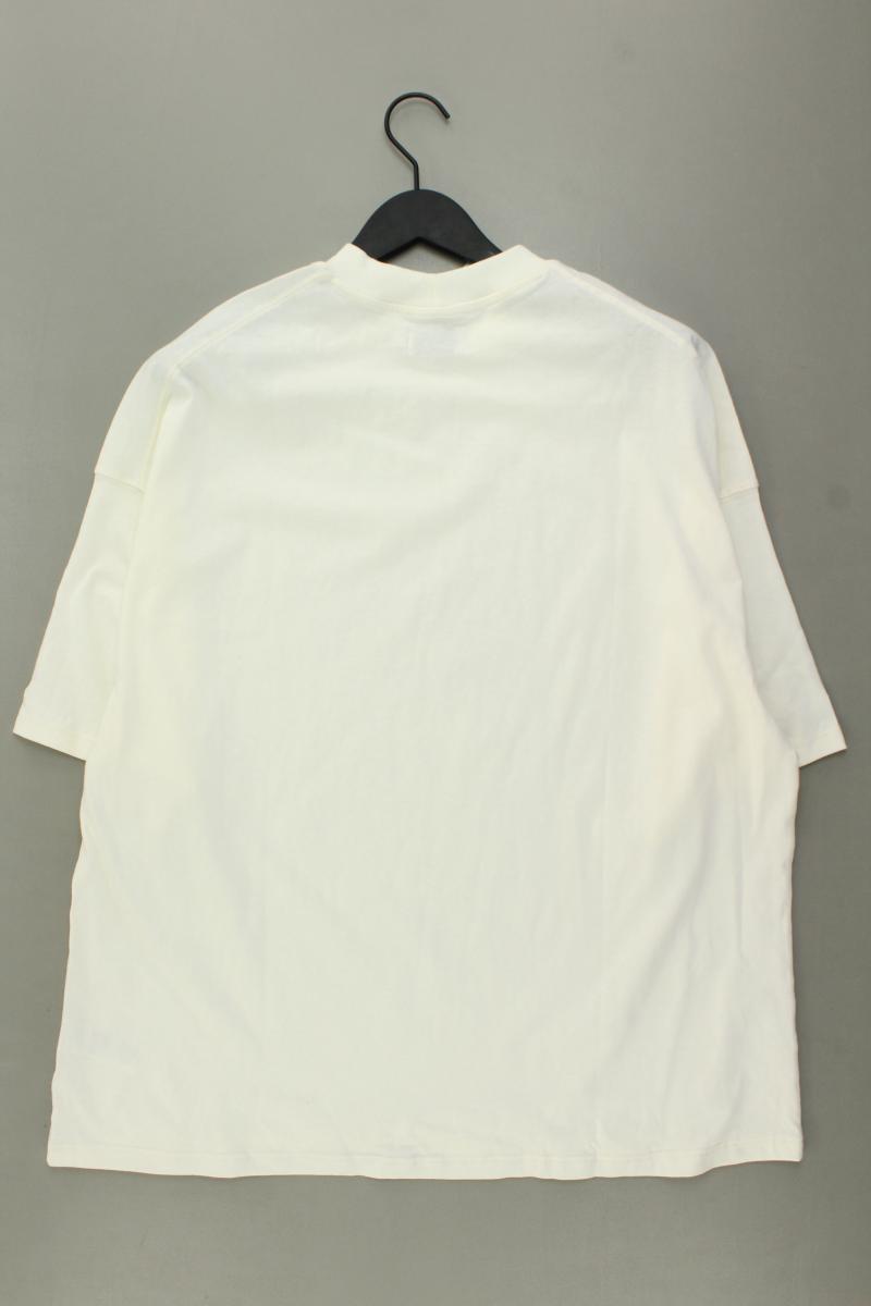 Topman T-Shirt für Herren Gr. M Kurzarm creme aus Baumwolle