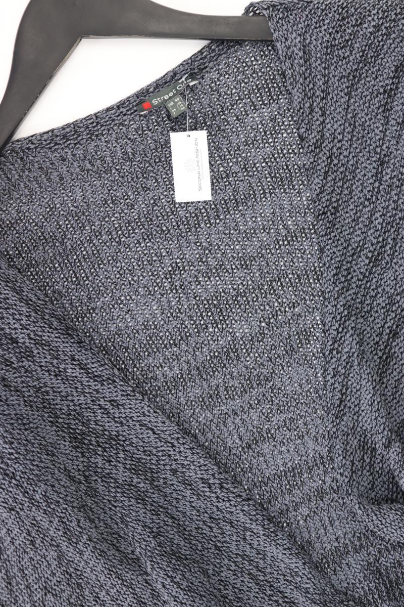 Street One Strickjacke Gr. 40 Langarm grau aus Baumwolle