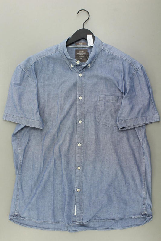 Jeanshemd für Herren Gr. XL Kurzarm blau aus Baumwolle