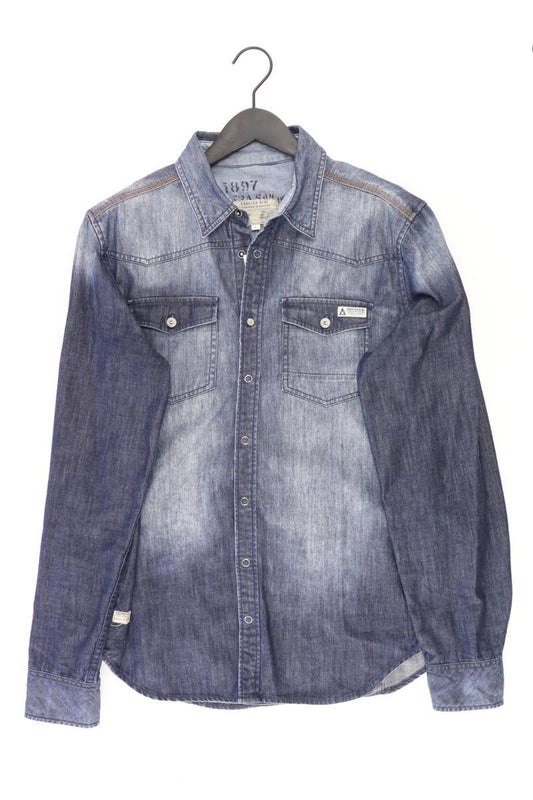Gaastra Jeanshemd für Herren Gr. L Langarm blau aus Baumwolle