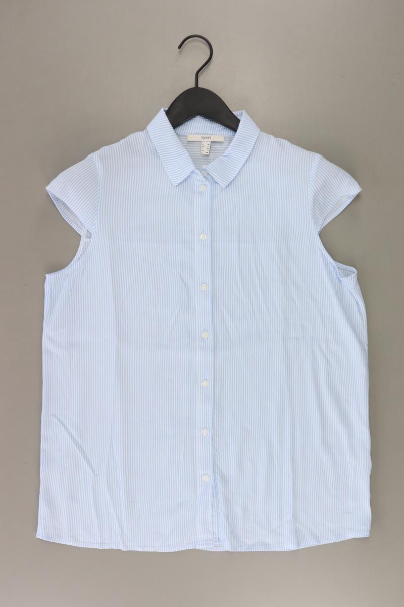 Esprit Kurzarmbluse Gr. 38 gestreift blau