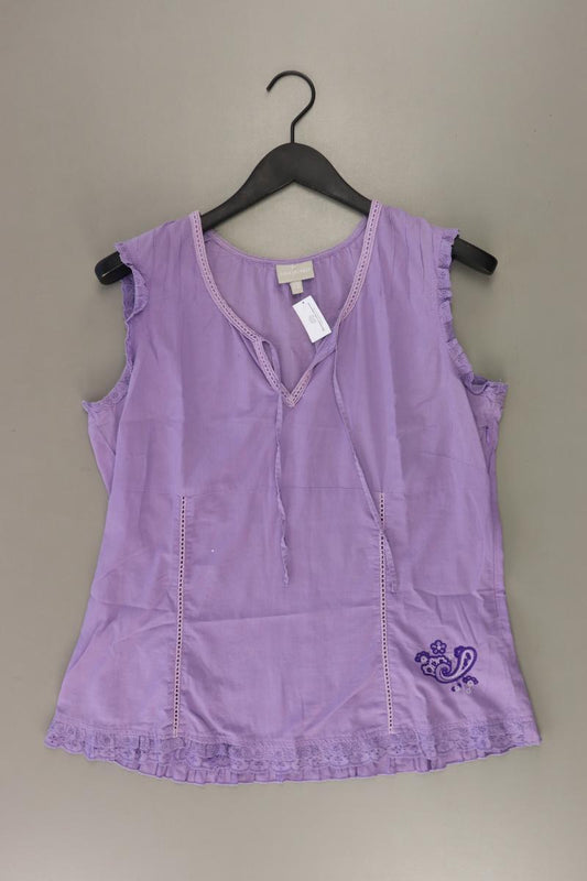 Ärmellose Bluse Gr. 42 lila aus Baumwolle