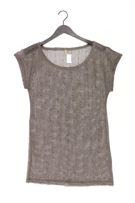 PALMERS Strickshirt Gr. M Kurzarm grau