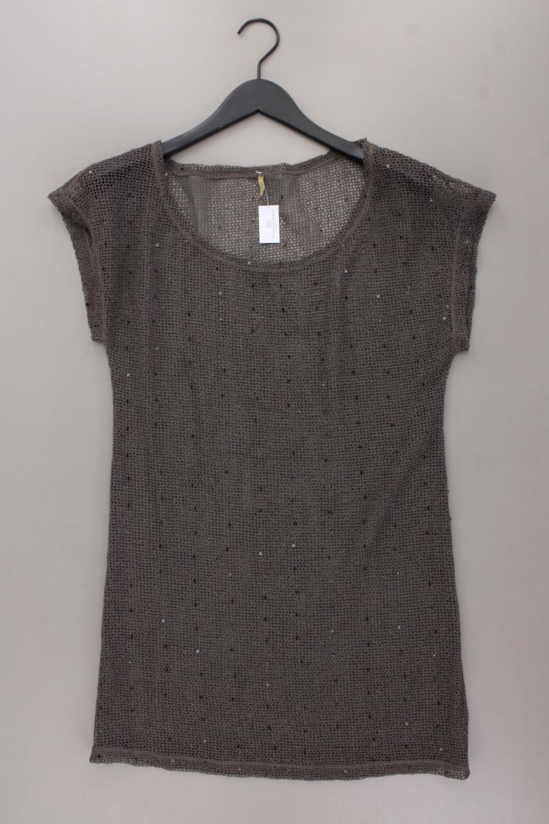 PALMERS Strandkleid Häkelshirt Gr. M Kurzarm grau