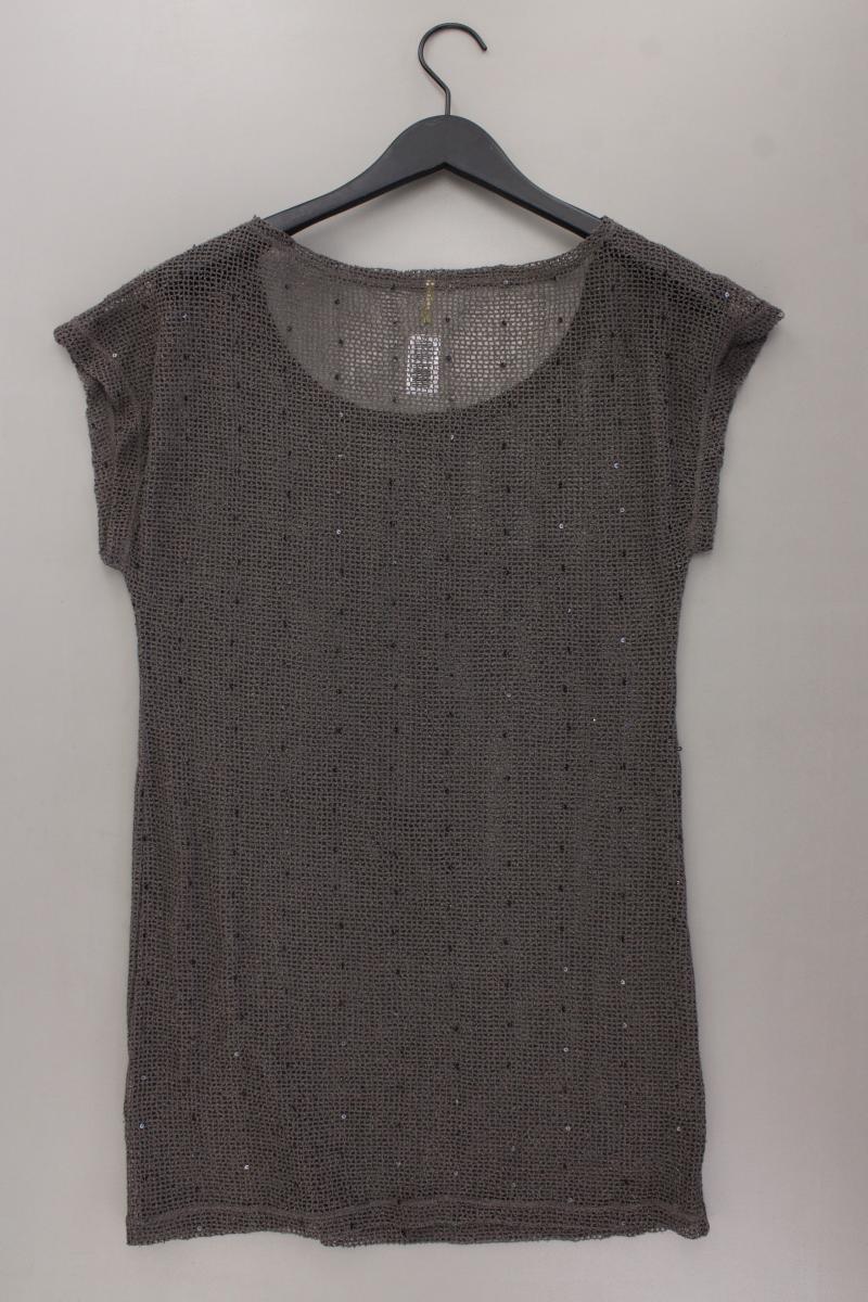 PALMERS Strandkleid Häkelshirt Gr. M Kurzarm grau