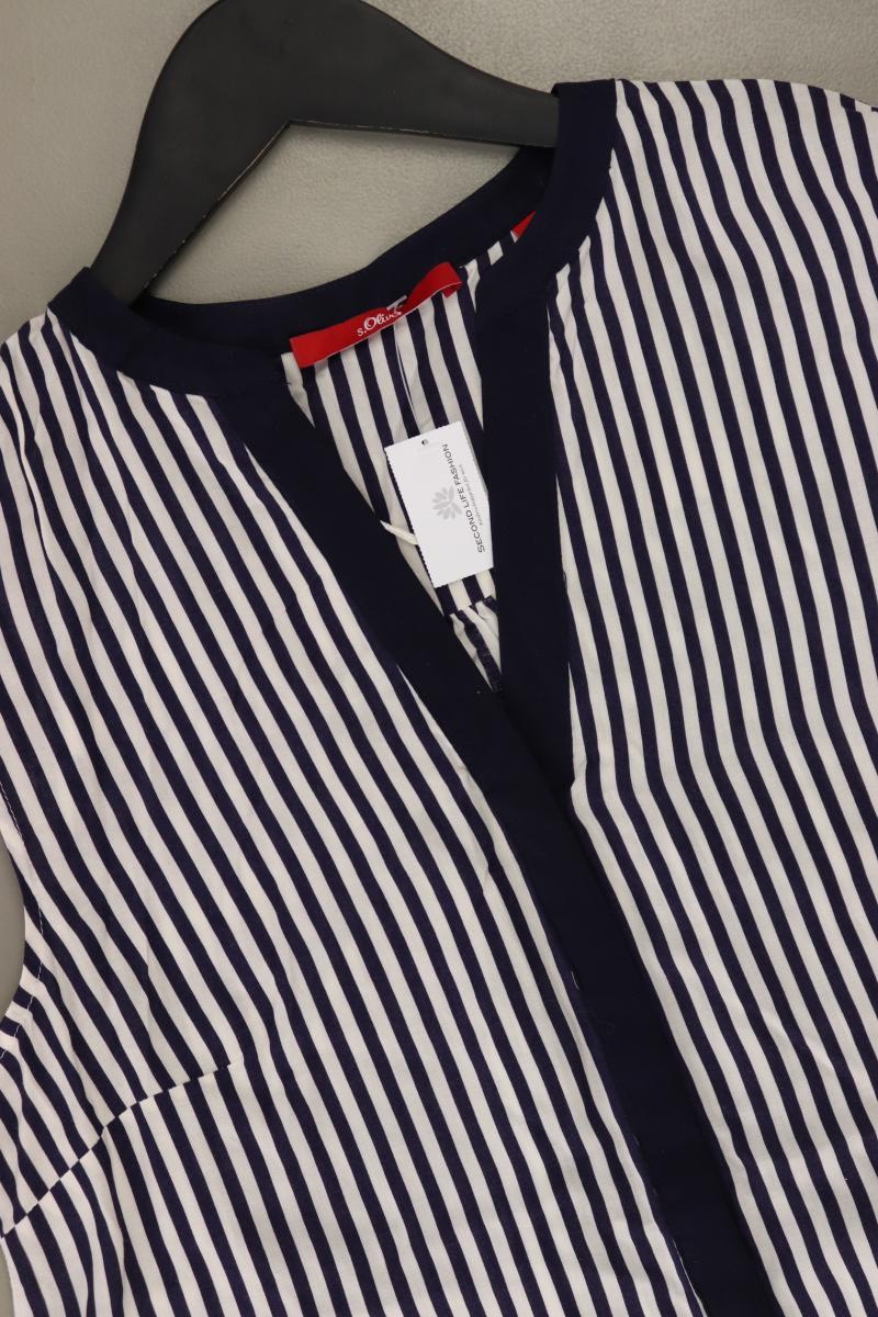 s.Oliver Ärmellose Bluse Gr. 36 gestreift blau aus Viskose