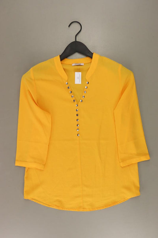 Bluse Gr. M 3/4 Ärmel mit Nieten gelb aus Polyester