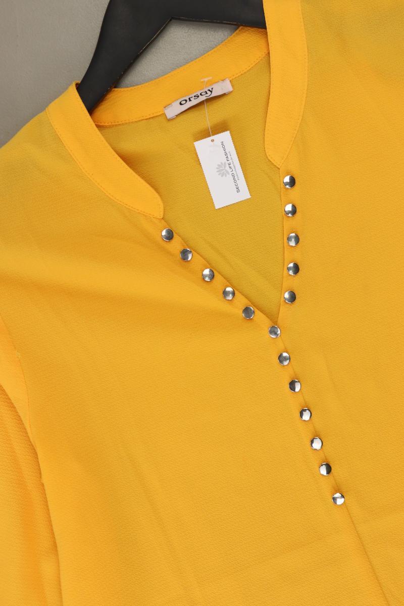 Bluse Gr. M 3/4 Ärmel mit Nieten gelb aus Polyester