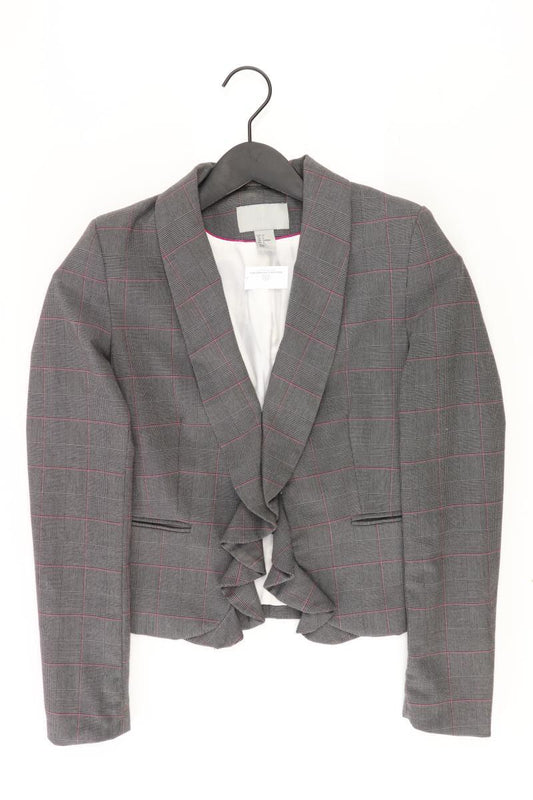 Blazer Gr. 36 kariert grau aus Polyester