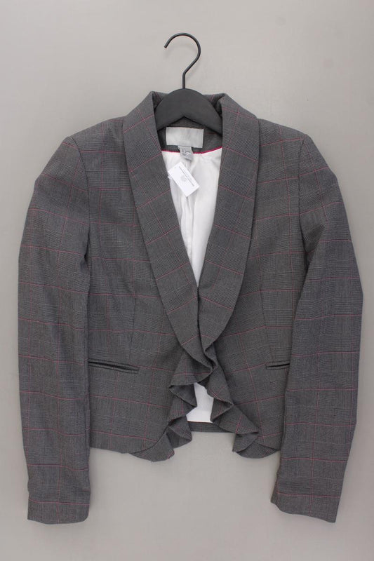 H&M Blazer Gr. 36 kariert grau aus Polyester