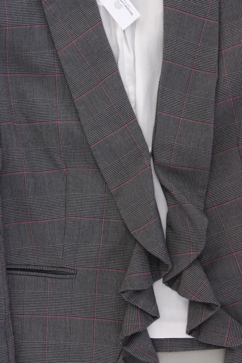 H&M Blazer Gr. 36 kariert grau aus Polyester