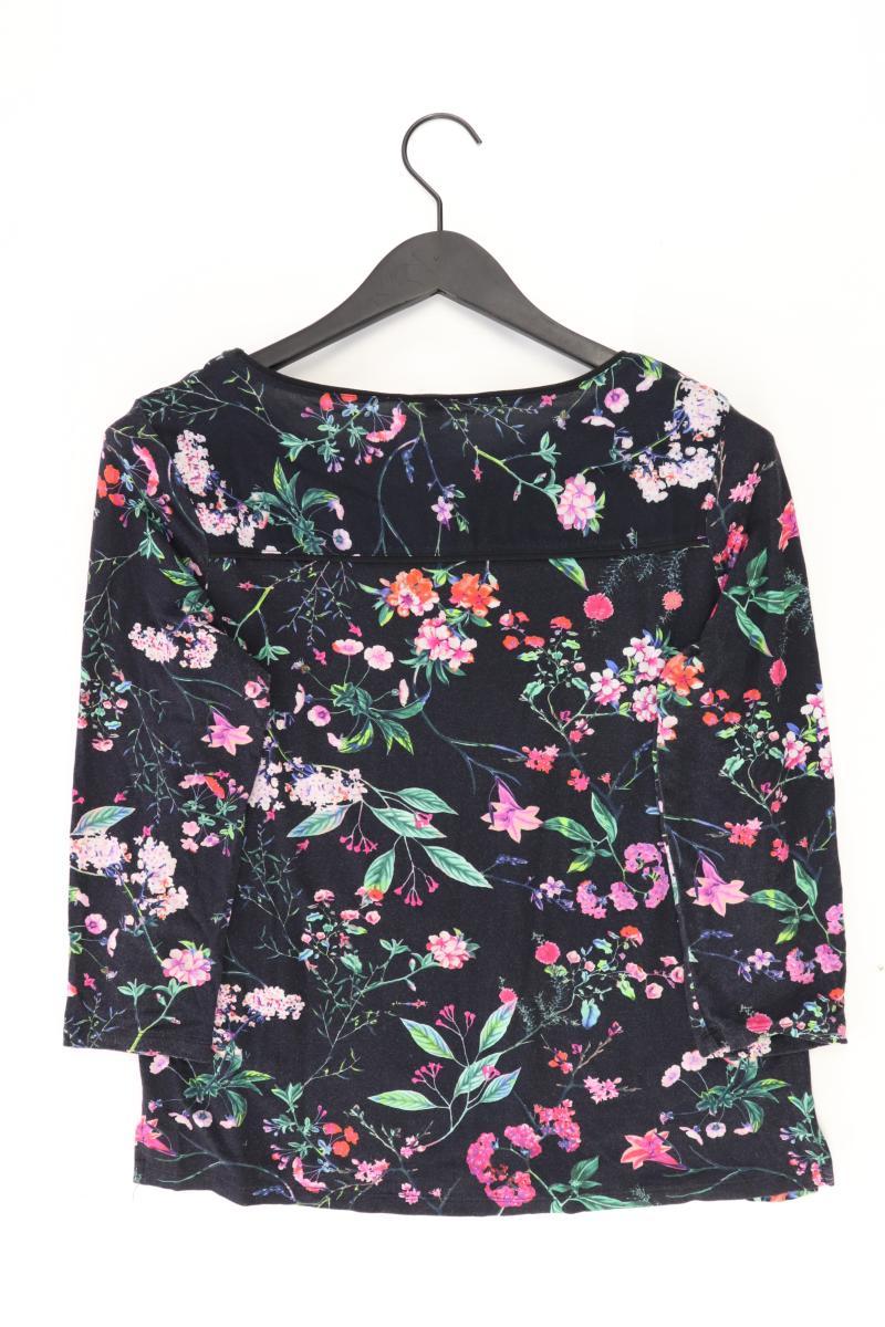 Street One Bluse Gr. 38 mit Blumenmuster 3/4 Ärmel schwarz aus Viskose