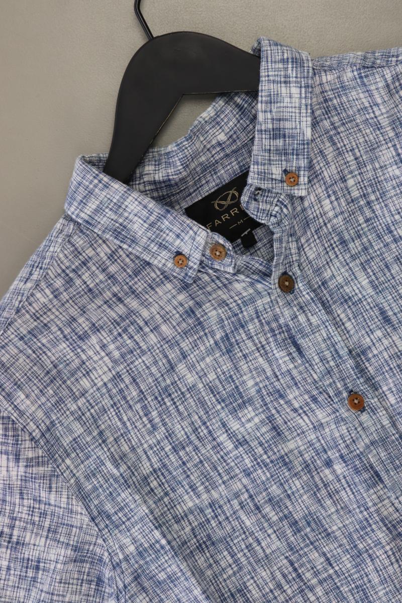 FARRELL Kurzarmhemd für Herren Gr. M blau aus Baumwolle