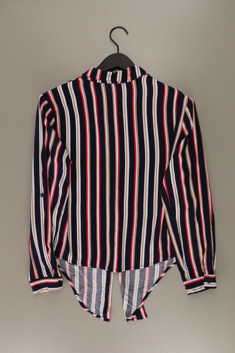 Schluppenbluse Gr. L gestreift Langarm mehrfarbig aus Rayon