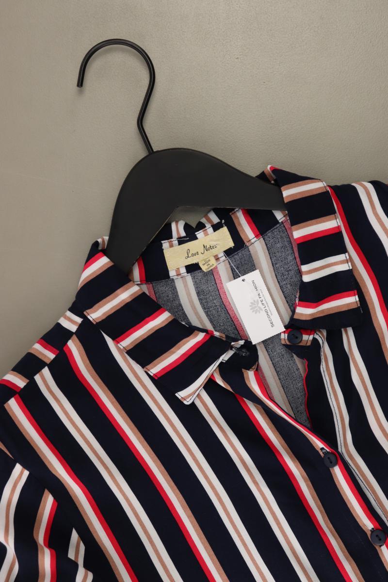 Schluppenbluse Gr. L gestreift Langarm mehrfarbig aus Rayon